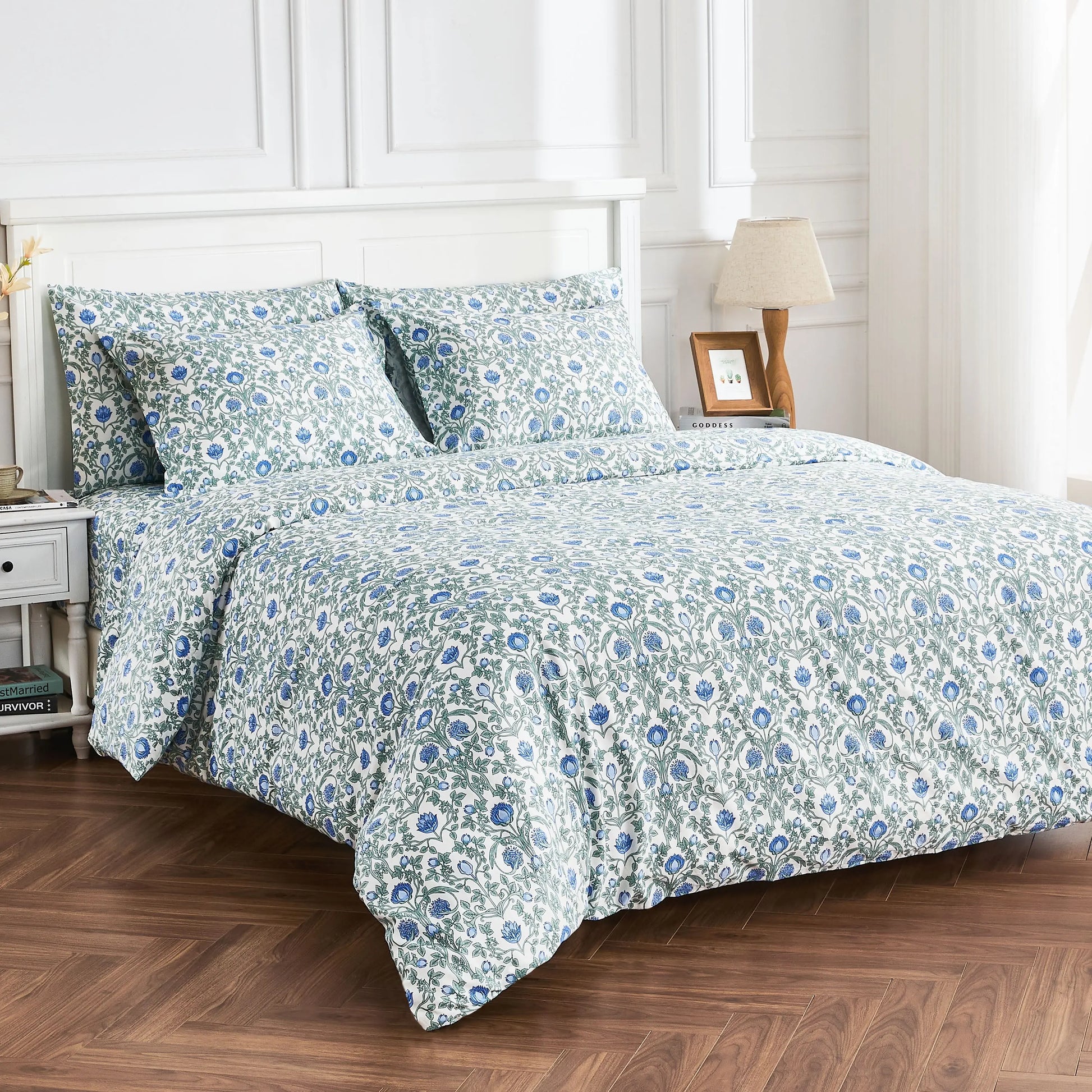 Arts & Crafts Floral Printed Duvet Set Mélange Home