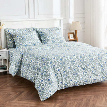 Arts & Crafts Floral Printed Duvet Set Mélange Home