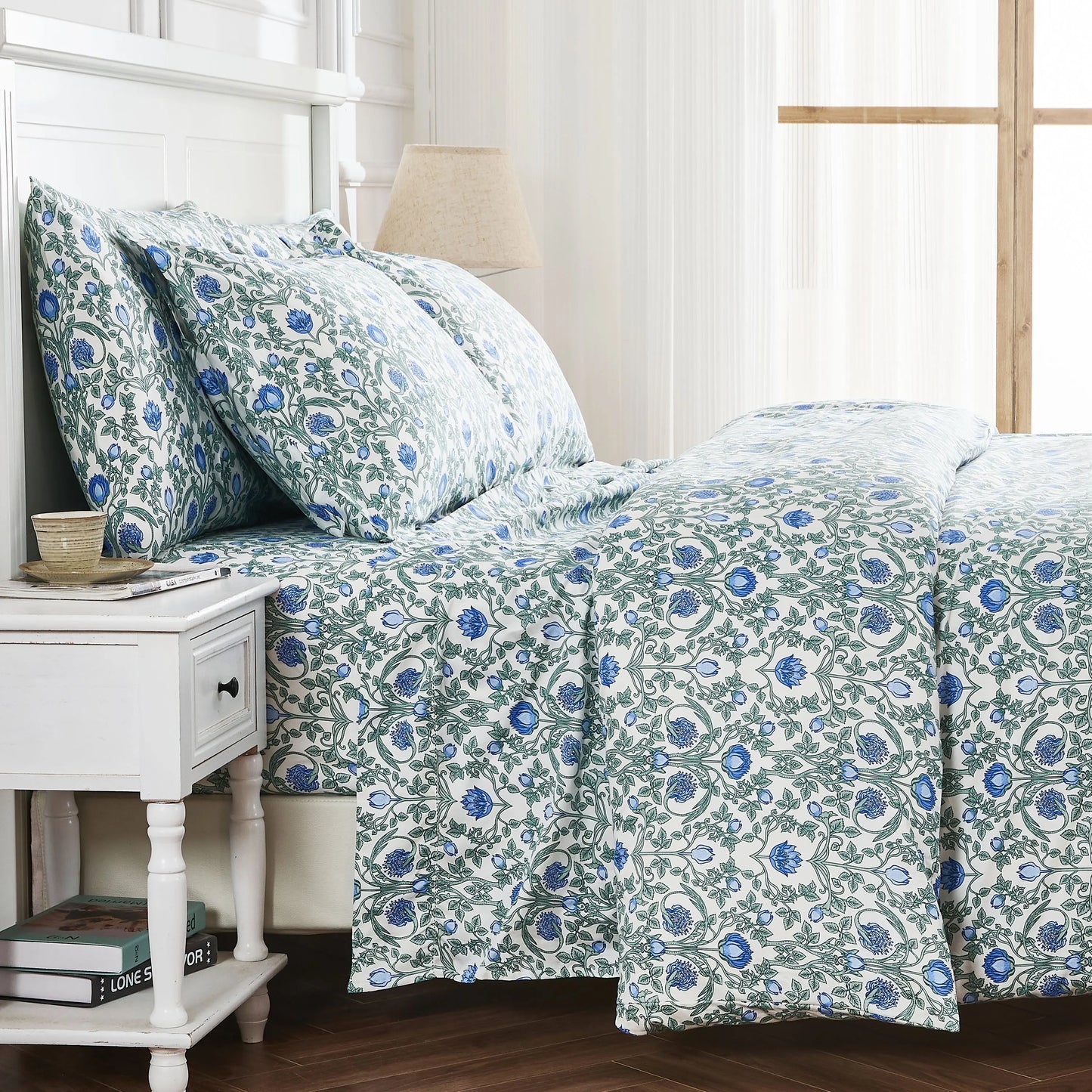 Arts & Crafts Floral Printed Duvet Set Mélange Home