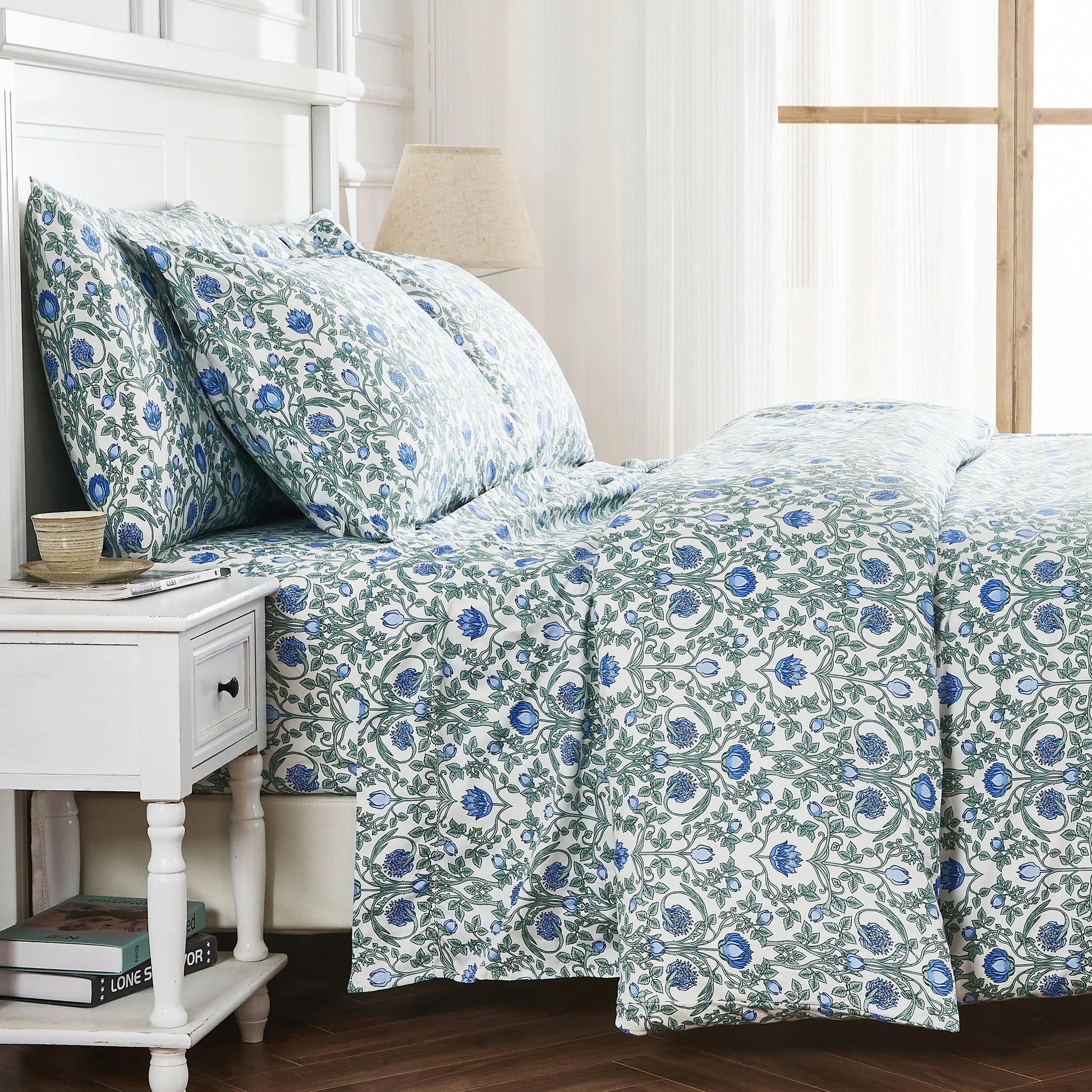 Arts & Crafts Floral Printed Duvet Set Mélange Home