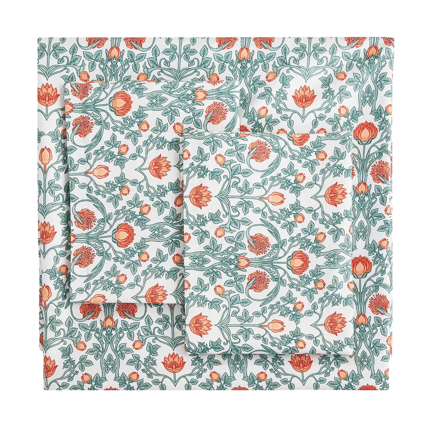 Arts & Crafts Floral Printed Duvet Set Mélange Home