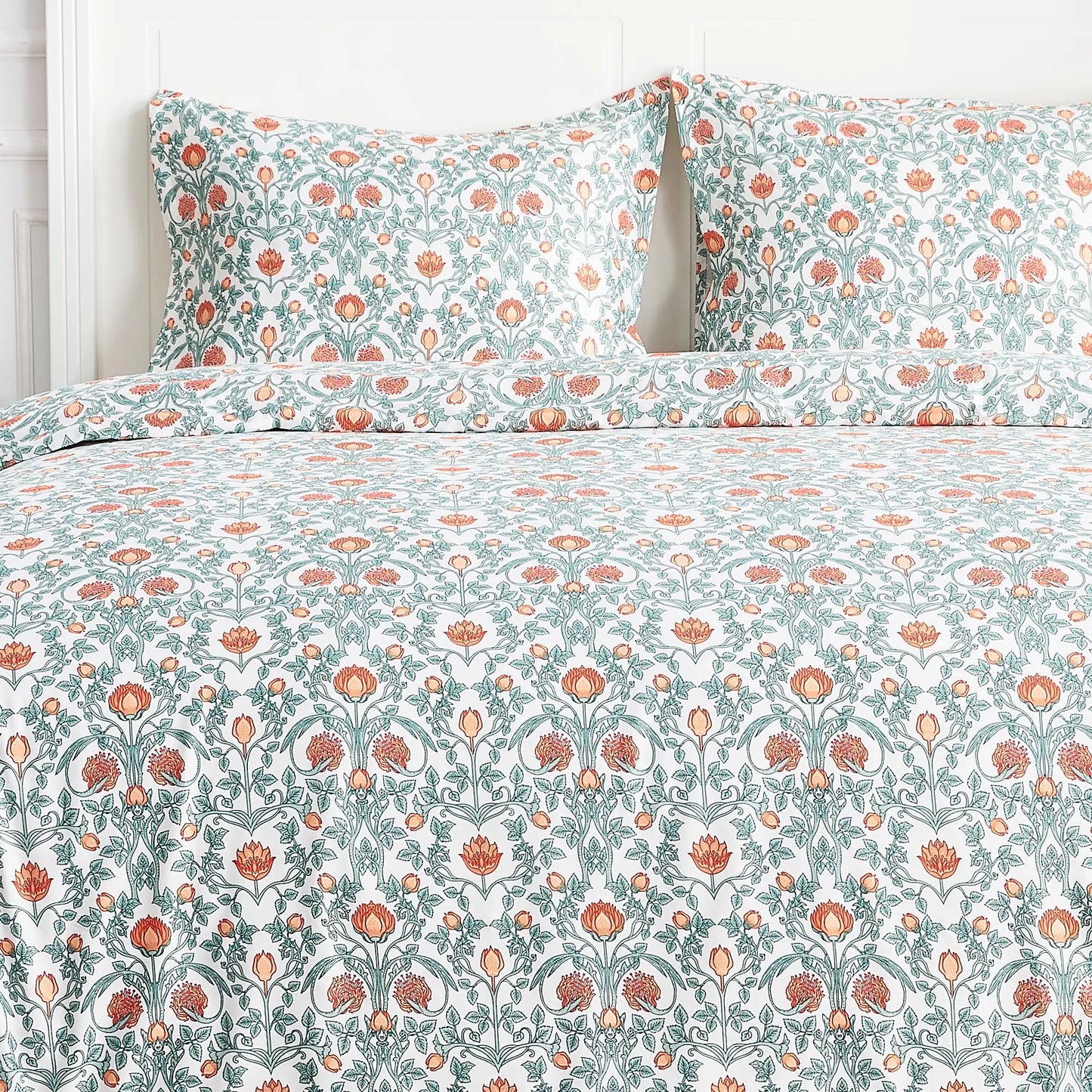 Arts & Crafts Floral Printed Duvet Set Mélange Home