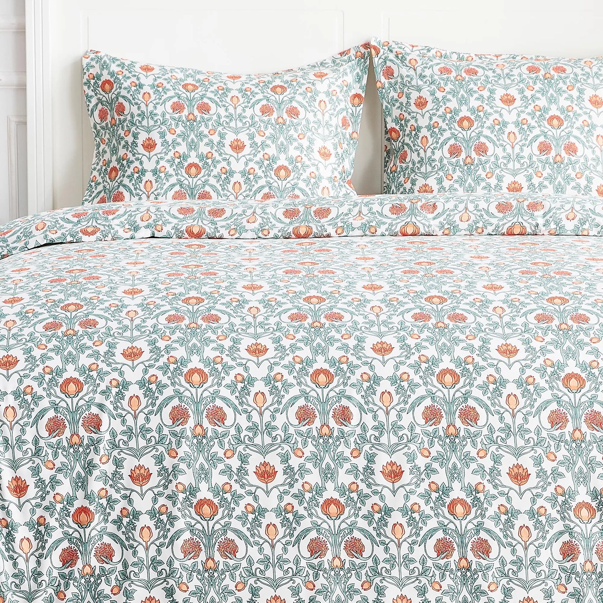 Arts & Crafts Floral Printed Duvet Set Mélange Home