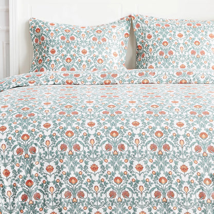 Arts & Crafts Floral Printed Duvet Set Mélange Home