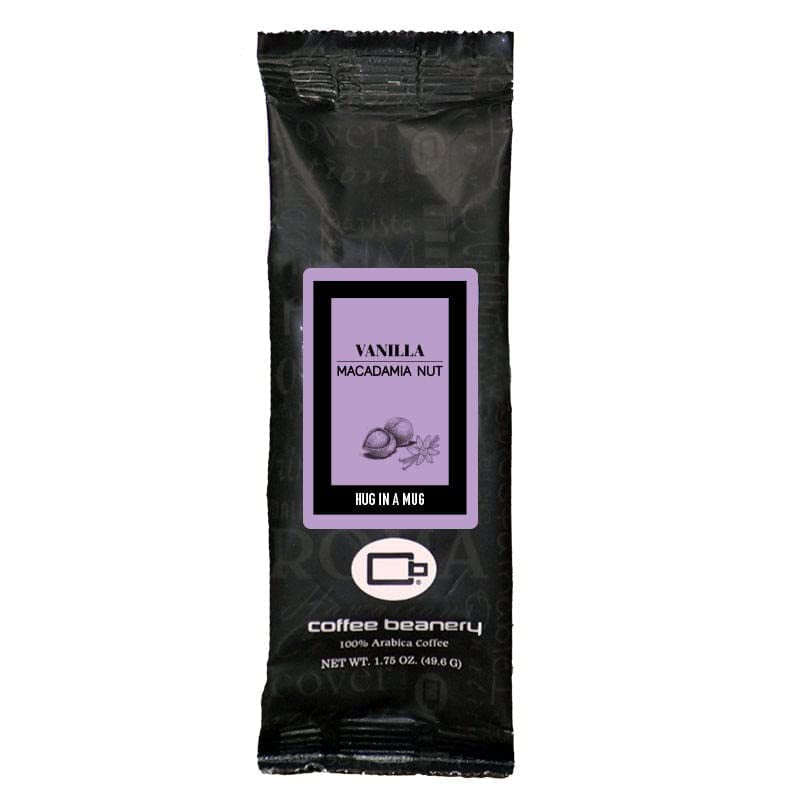 Indulge in Vanilla Macadamia Nut Coffee - 1.75oz Sample Size, Light-Medium Roast Delight!