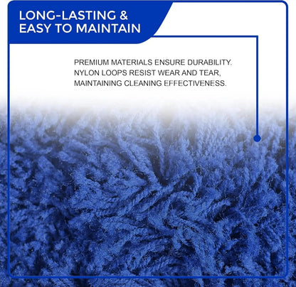 48" Premium Nylon Dust Mop- Heavy Duty Mop Head for Industrial, Commercial, and Residential Cleaning - Dry Floor Duster for Hardwood Surfaces and Commercial Applications - Blue