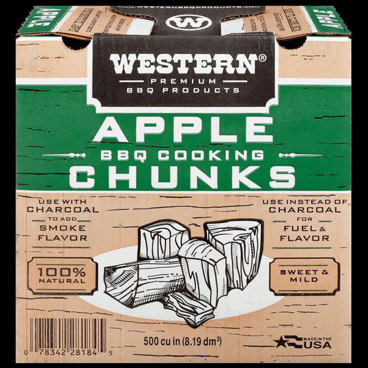 Premium BBQ Apple BBQ Cooking Chunks, 500 Cubic Inch