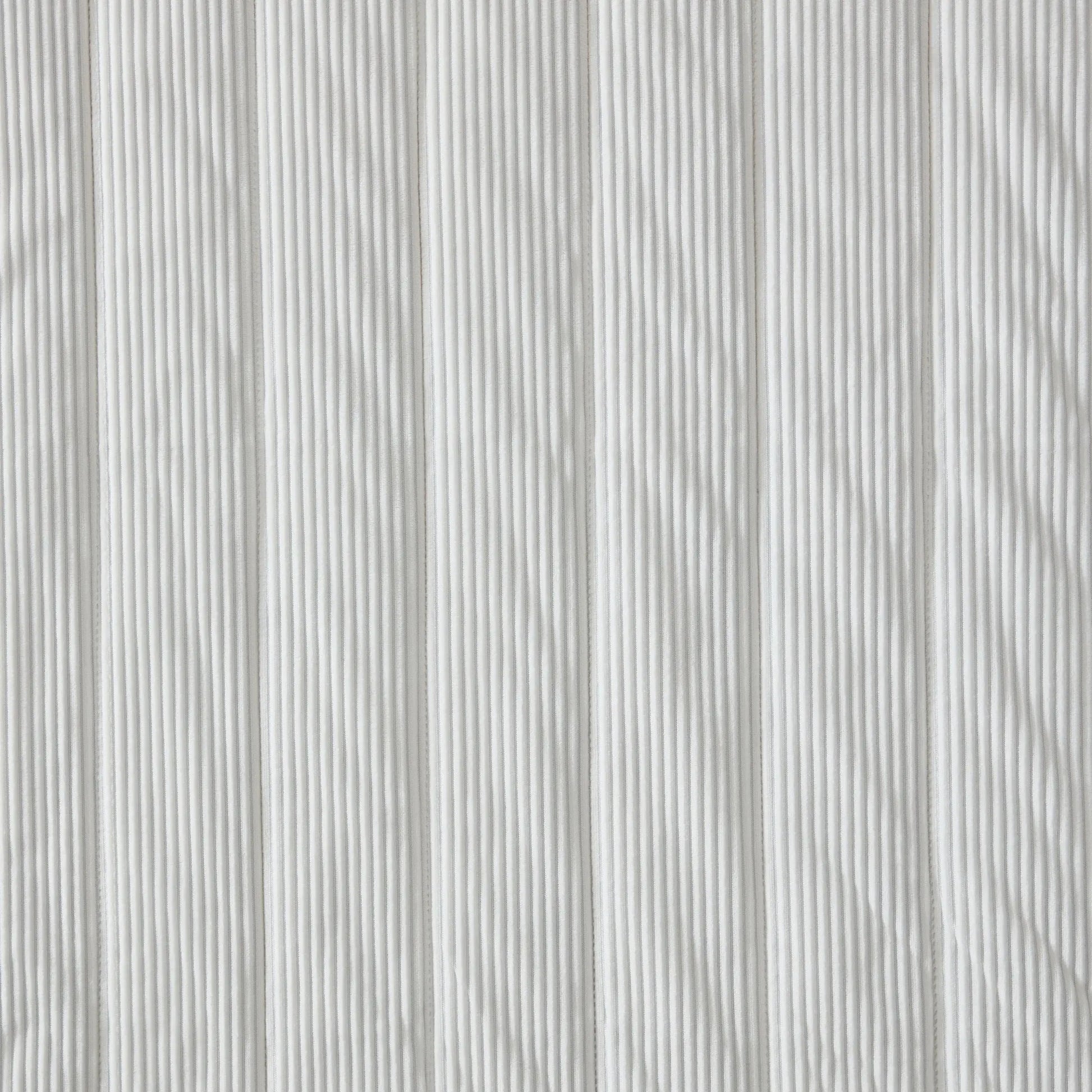 Solid Textured Corduroy Striped Quilt, White, Full/Queen, All Ages