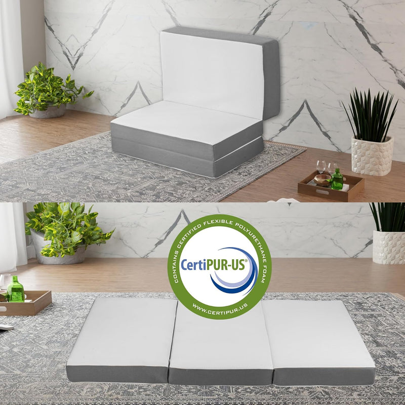 Gel Memory Foam Mattress, Cot Pad, Guest Bed, Portable Floor Mattress, Breathable Mesh Sides with Ultra Soft, Removable and Washable Cover