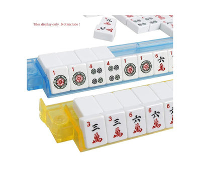 Acrylic Mahjong Mah Jongg Rack and Pusher Combo ,Mah Jong Combo Racks- Multi - Color - Set of 4