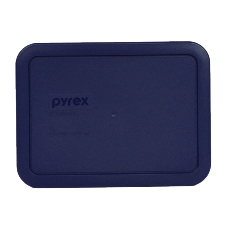 Stylish 3-Cup Glass Dishes with Trendy Dark Blue Lids – Set of 2!