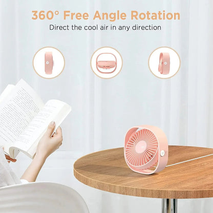 Stay Cool Anywhere with Our USB Small Desk Fan! 🌬️✨ 360° Rotatable, 3 Speed Settings - Perfect for Your Desk, Dorm, or Travel! 🚀🛌 #CoolComfort #PortableFan