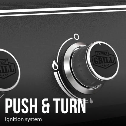 3 Burner Propane Gas Grill in Red