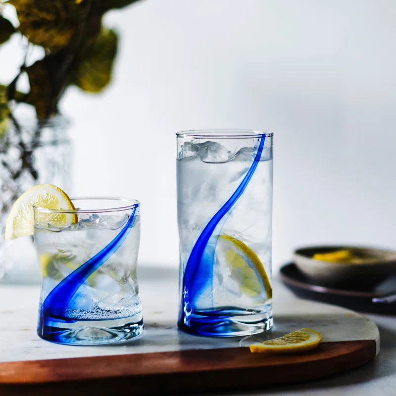 Blue Ribbon  Impressions 16-Piece Tumbler and Rocks Glass Set