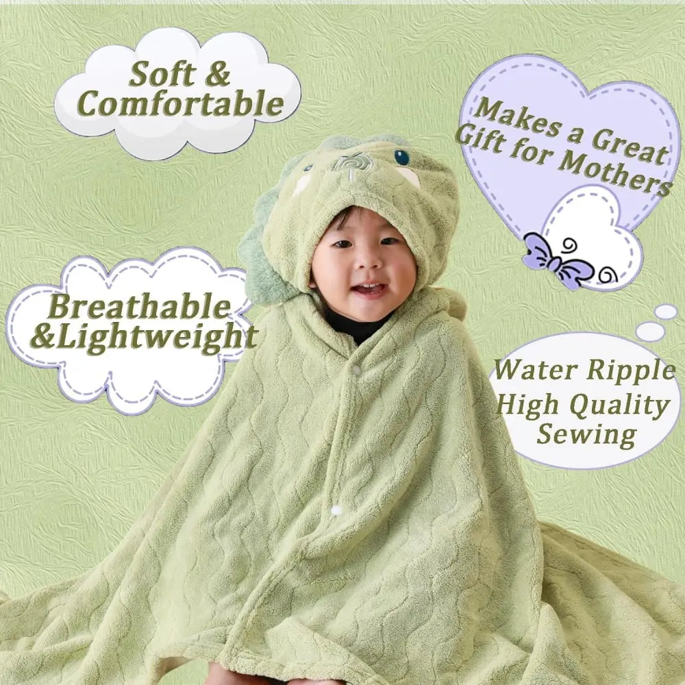 Baby Bath Towel with Hood, Ultra Soft Absorbent Blanket Gift for Infant, Newborn , 27.5X55 Inch
