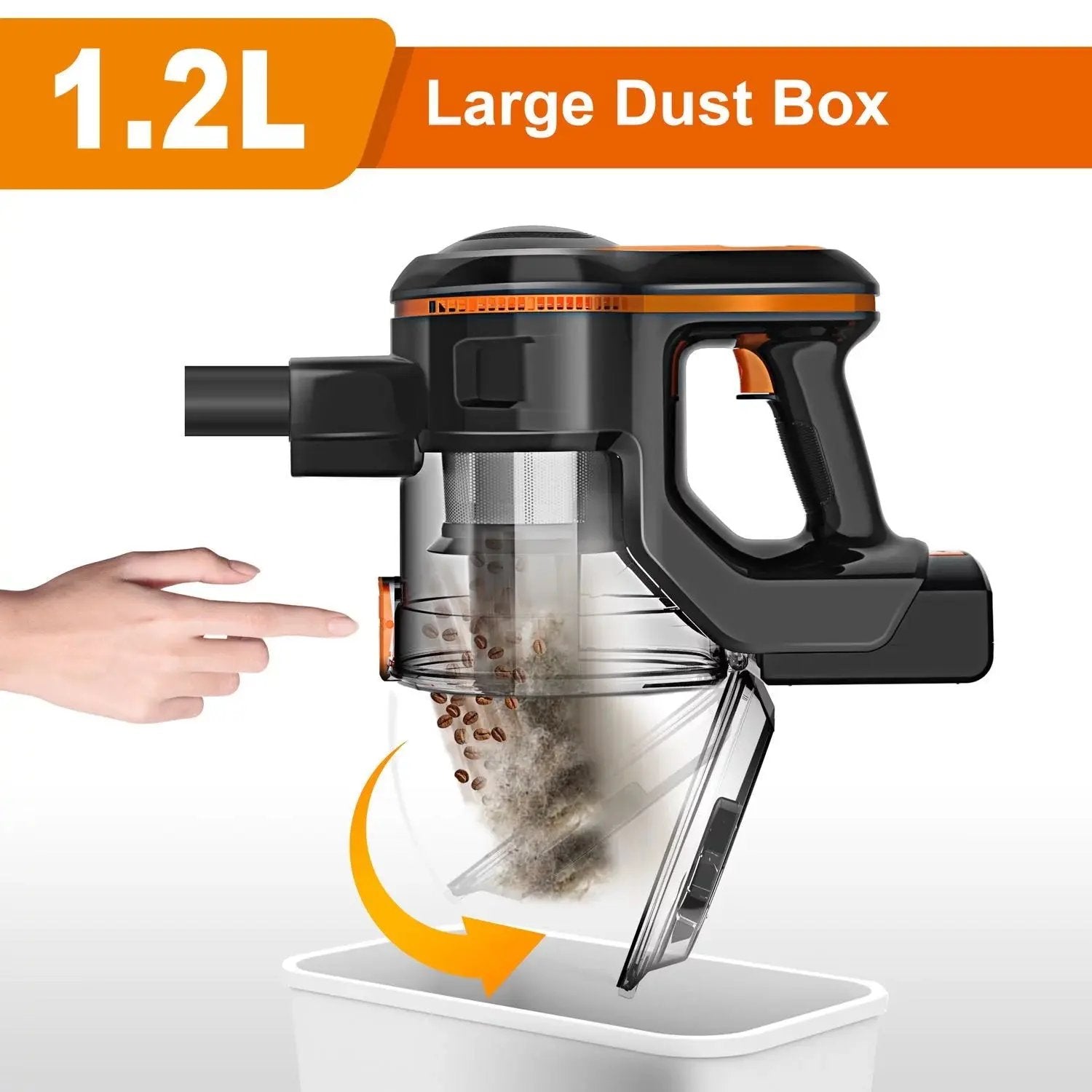 Cordless Stick Vacuum Cleaner, 25Kpa Powerful 6-in-1 Rechargeable Model with 2500mAh Battery for Up to 45 Minutes Runtime, 300W Brushless Motor Ideal for Pet Hair on Hard Floors and Carpets