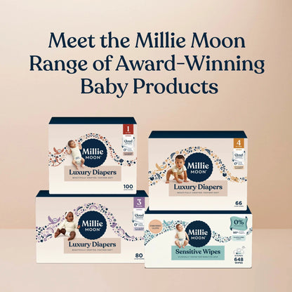 Experience Unmatched Softness and Leak Protection with Millie Moon Luxury Size 1 Diapers - 100 Count for Ultimate Baby Comfort!