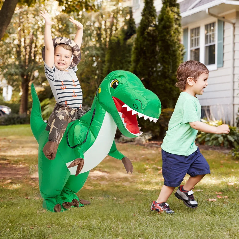 48 Inch Inflatable Dinosaur Costume for Kids, Kids Halloween Costume for Unisex Boys Girls, Funny Blow up Costumes for Halloween Party Cosplay