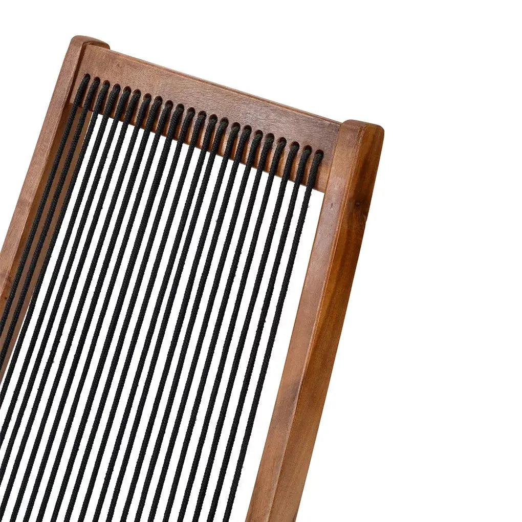 Chair Foldable Leisure Chair Wooden Slanted Back Accent Chair Simple Indoor Outdoor Furniture