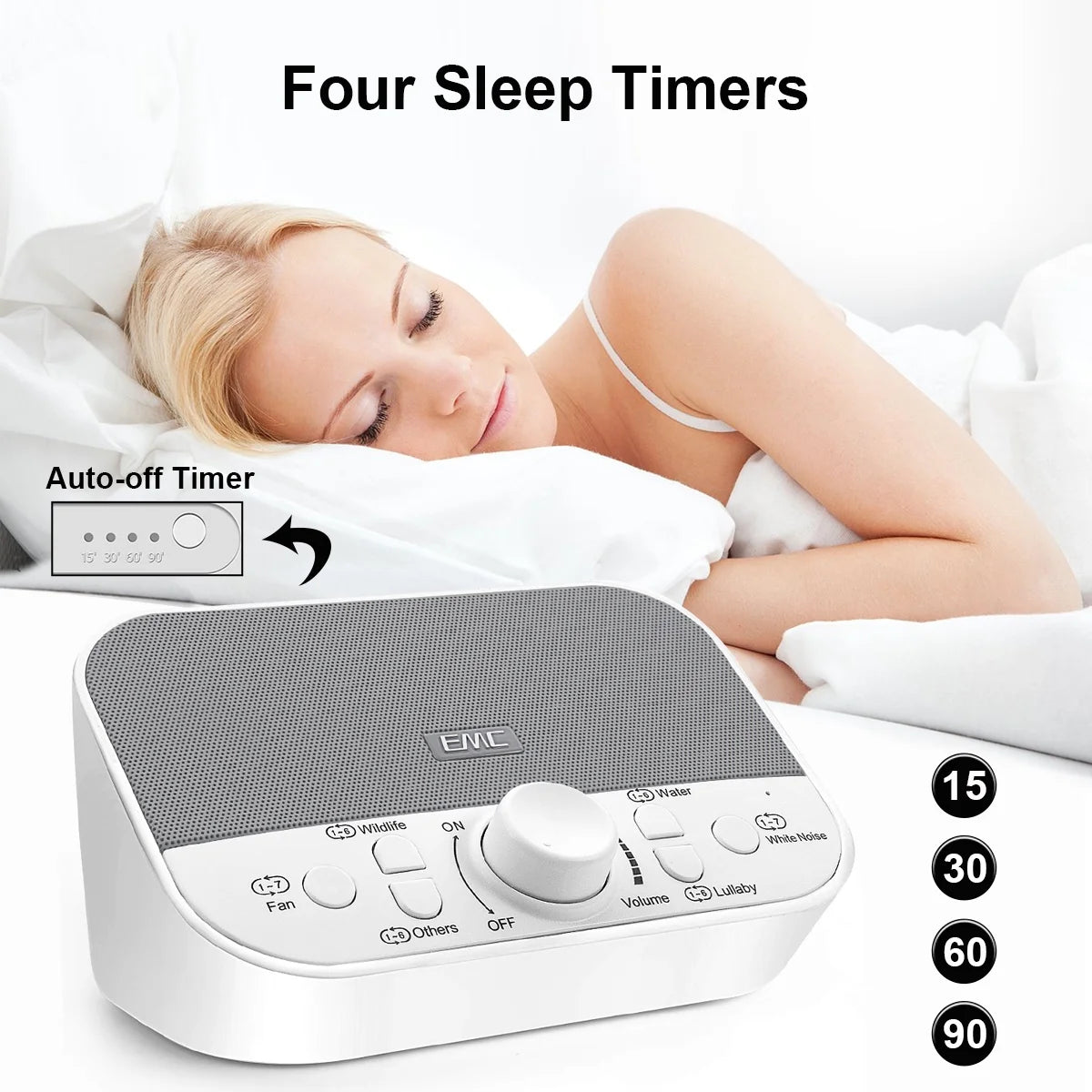 Drift Off to Dreamland: White Noise Machine with 38 Soothing Sounds & Timer for Ultimate Relaxation at Home, Work, or On-the-Go!