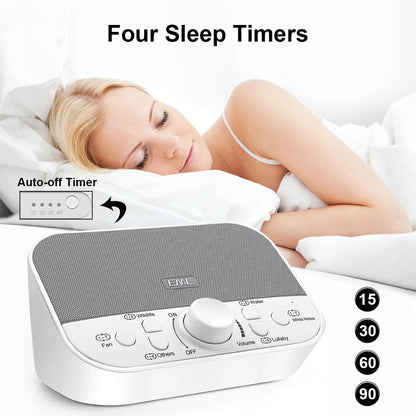 Drift Off to Dreamland: White Noise Machine with 38 Soothing Sounds & Timer for Ultimate Relaxation at Home, Work, or On-the-Go!