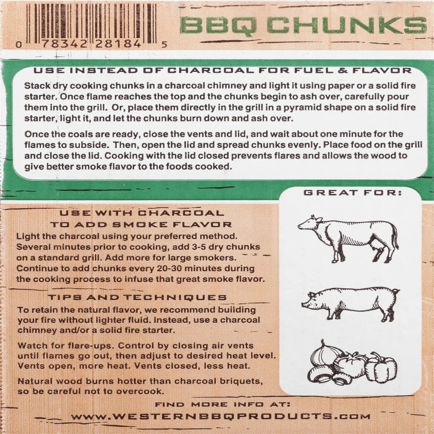Premium BBQ Apple BBQ Cooking Chunks, 500 Cubic Inch