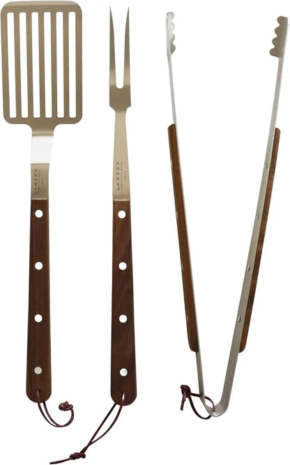 Premier 20" Walnut 3-Piece BBQ Set