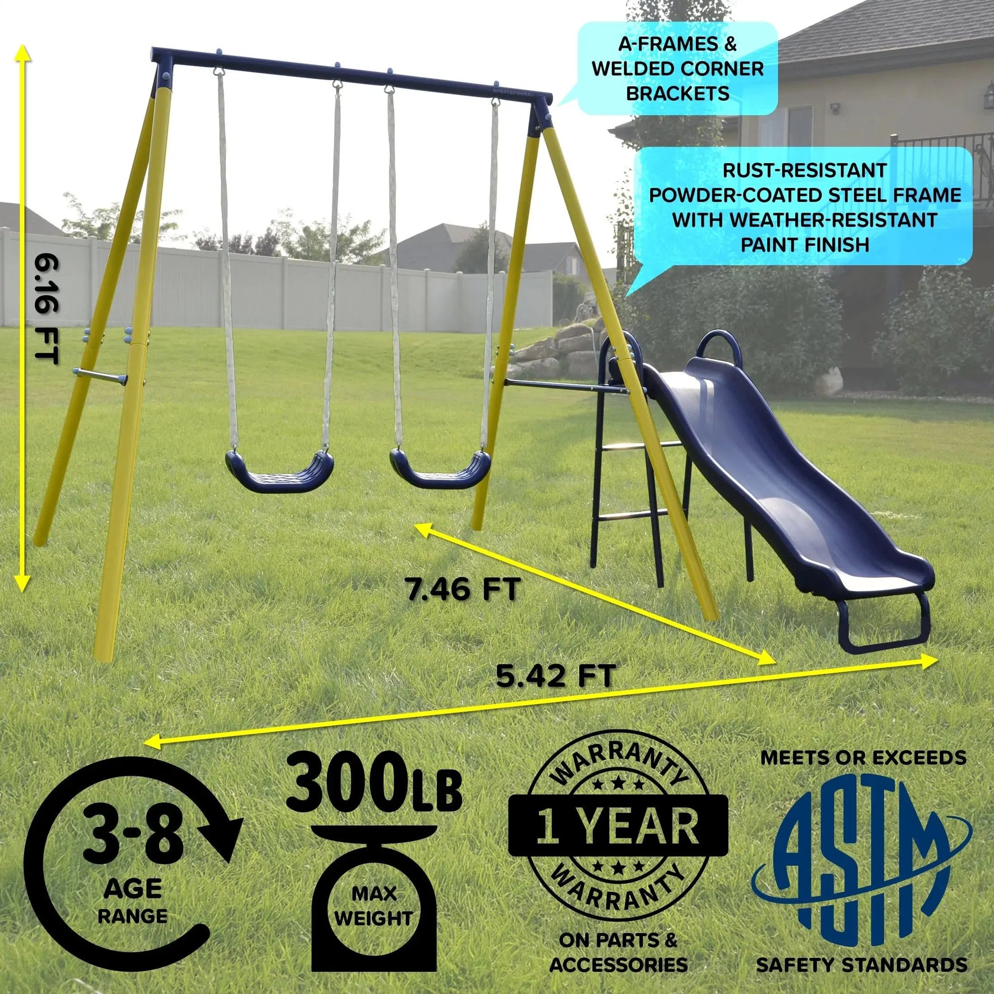 Swinging into Fun: The Ultimate Metal Playground for Tiny Tarzans with a Lifetime Slide Warranty and Bonus Anchors to Keep the Wild Ones Grounded!