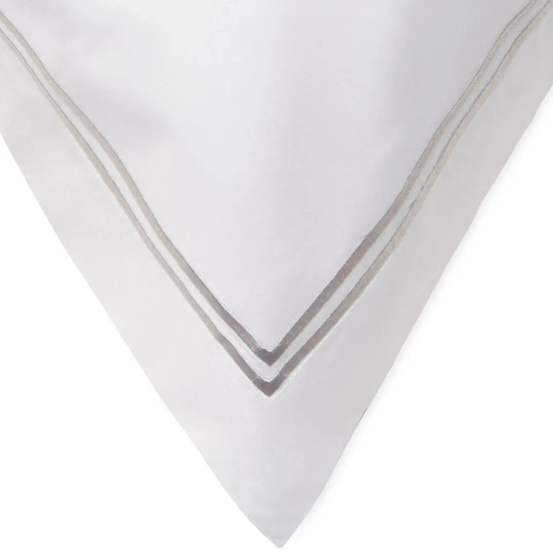 600 Thread Count Double Stripe Embroidered Duvet Set Mélange Home