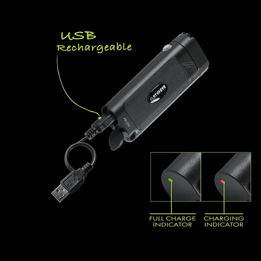 FLATEYE™ Rechargeable FR-500 Flashlight – 500 Lumens Panther Vision Store