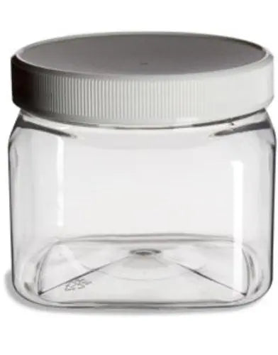 Clear PET Plastic Grip Dry/Liquid Food Storage Jars w/ Caps (Food Grade - BPA Free) WooF WooF MeoW MeoW
