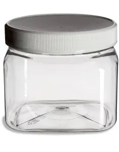 Clear PET Plastic Grip Dry/Liquid Food Storage Jars w/ Caps (Food Grade - BPA Free) WooF WooF MeoW MeoW