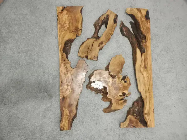 32"-40" Olive River Epoxy Slab Set 4 pcs - Our3Designs