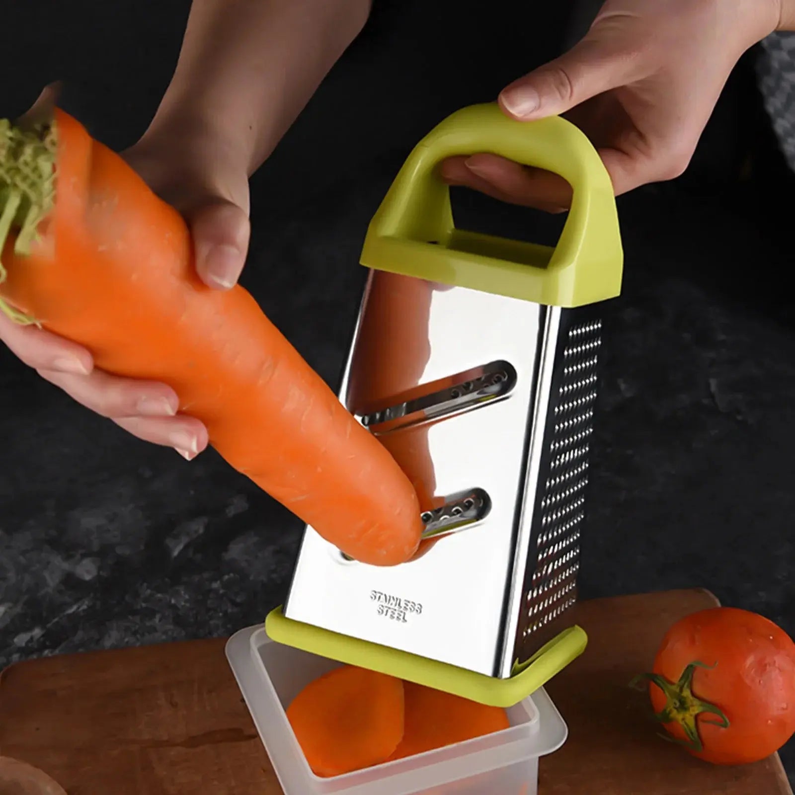 Vegetables Slicers Stainless Steel Perfect Box Grater for Cheese Vegetables Ginger Dishwasher Safe Cheese Grater Box Grater for Cheese Stainless Steel