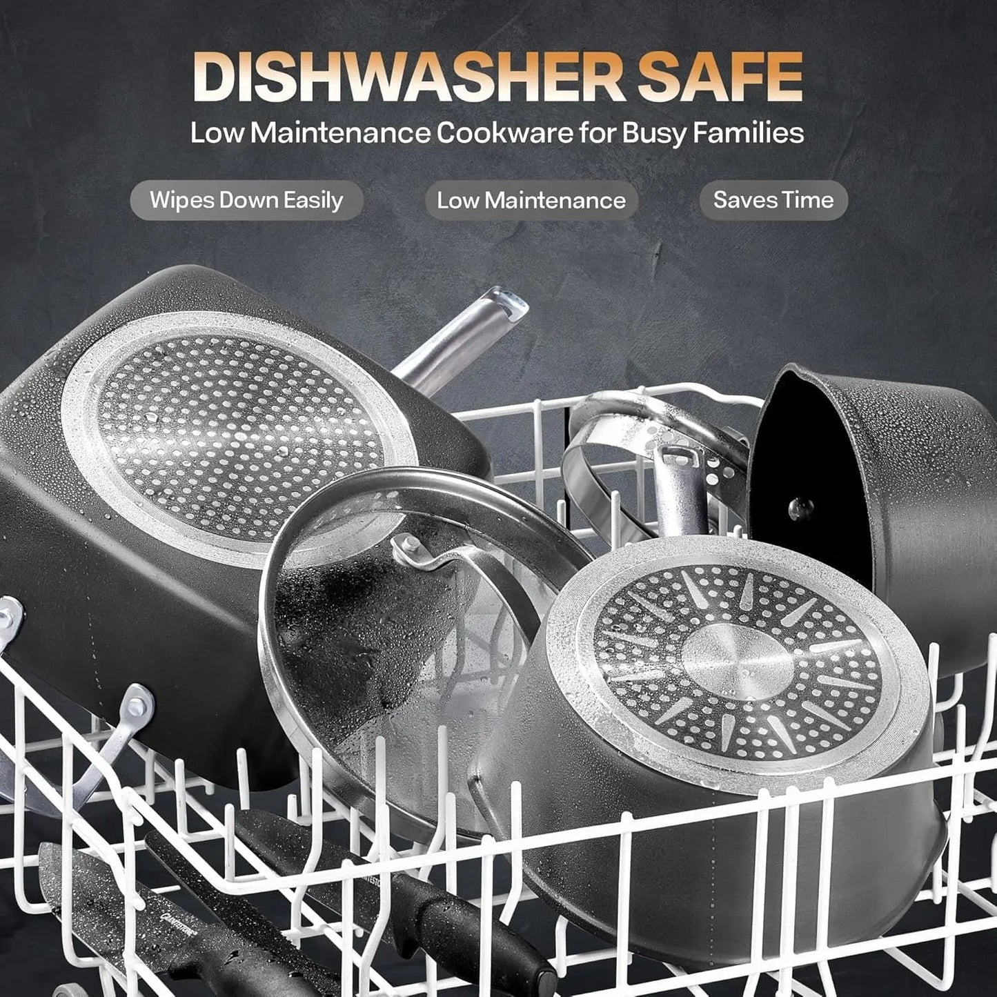 14 Pc Induction Cookware Sets, Kitchen Pots and Pans Set Non Stick, Kitchen Cookware Sets, Nonstick Cookware Set, Non Stick Pots and Pan Set, Hard Anodized, Oven and Dishwasher Safe