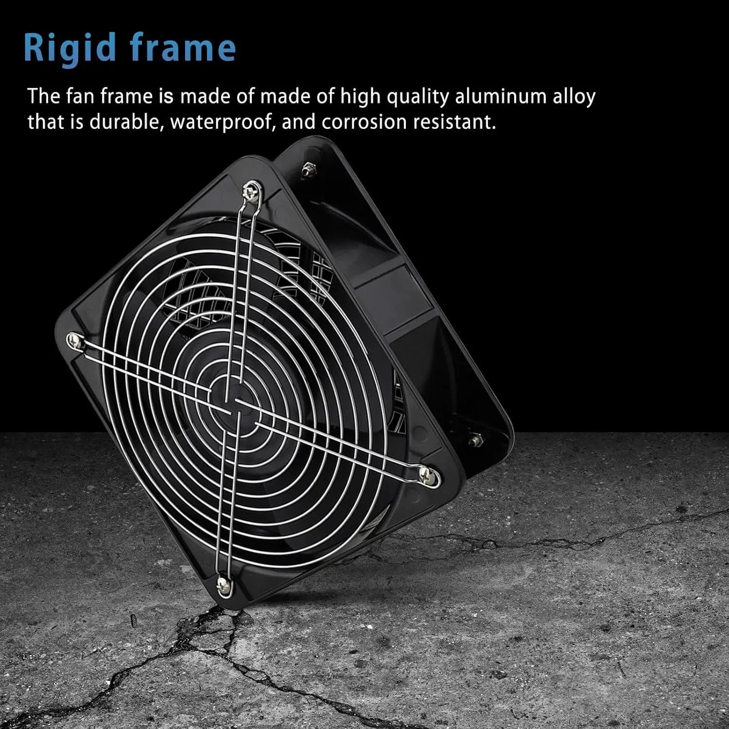 AXIAL Fan 20060, 110V 120V AC 200Mm X 200Mm X 60Mm Heavy Duty Industrial Fan, for DIY Cooling Ventilation Exhaust Projects