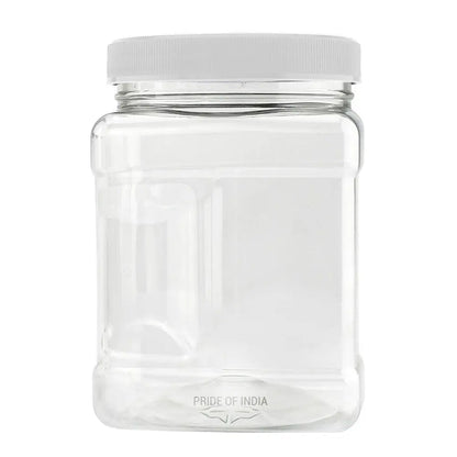 Clear PET Plastic Grip Dry/Liquid Food Storage Jars w/ Caps (Food Grade - BPA Free) WooF WooF MeoW MeoW