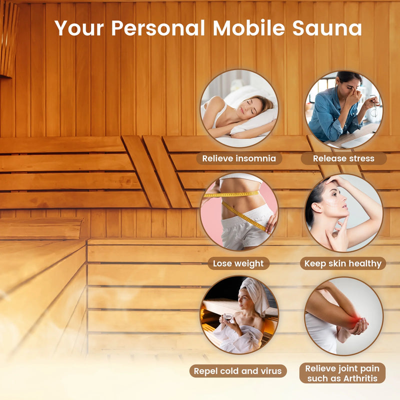 Outdoor Sauna, 4 Person Far Infrared Sauna, 10 Minutes Warm up Home Sauna, 3060Watt
