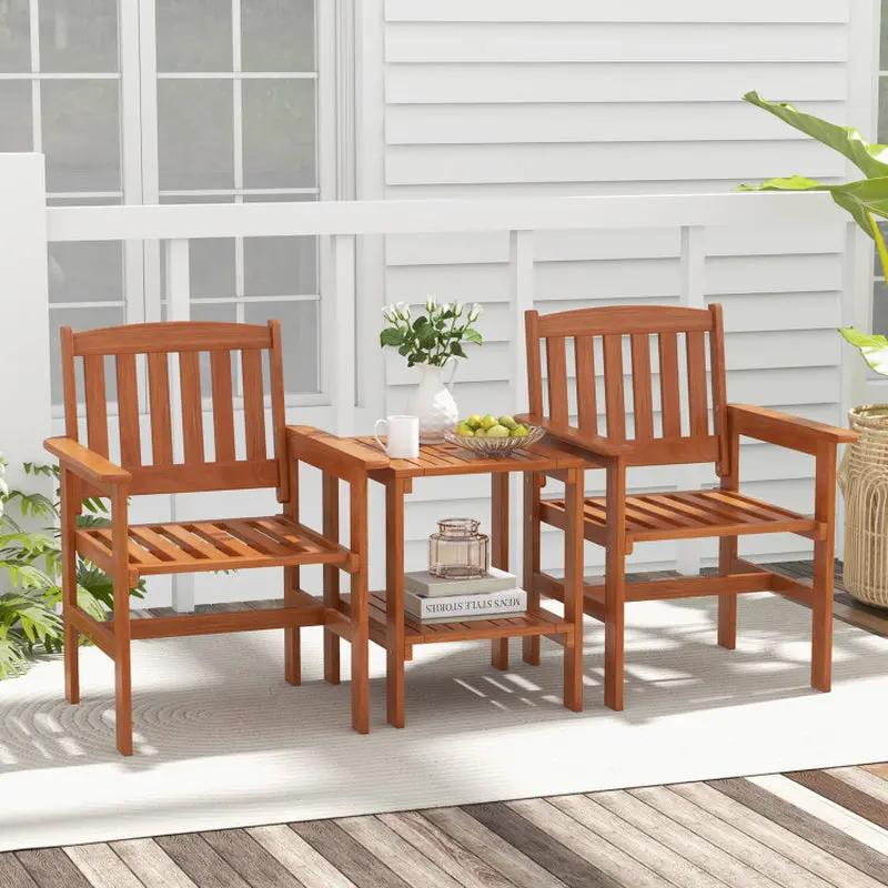 Chic 3-Piece Bistro Set for Your Patio – Perfect for Sunny Days with Umbrella Hole!