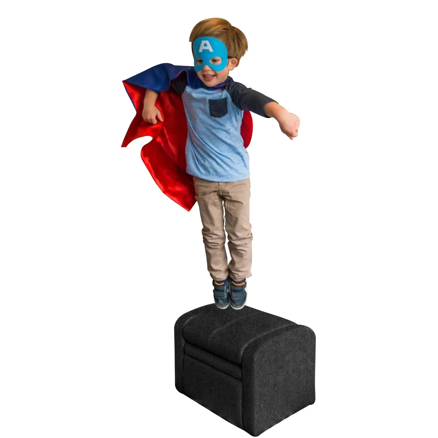 STASH Comfy Kids Sofa Chair – Cute Toddler Chair Toy Storage Chest. Kids Folding Chair Converts to an Ottoman. Small Toddler Chairs for Girls Boys Supports 200Lbs! Kids Lounge Chair Kids Chair Comfy