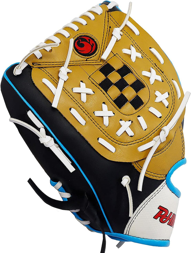 Youth Baseball Glove Series（11.5-12 Inch Gloves） (11 1/2", Beige&Black-Left Hand Throw)