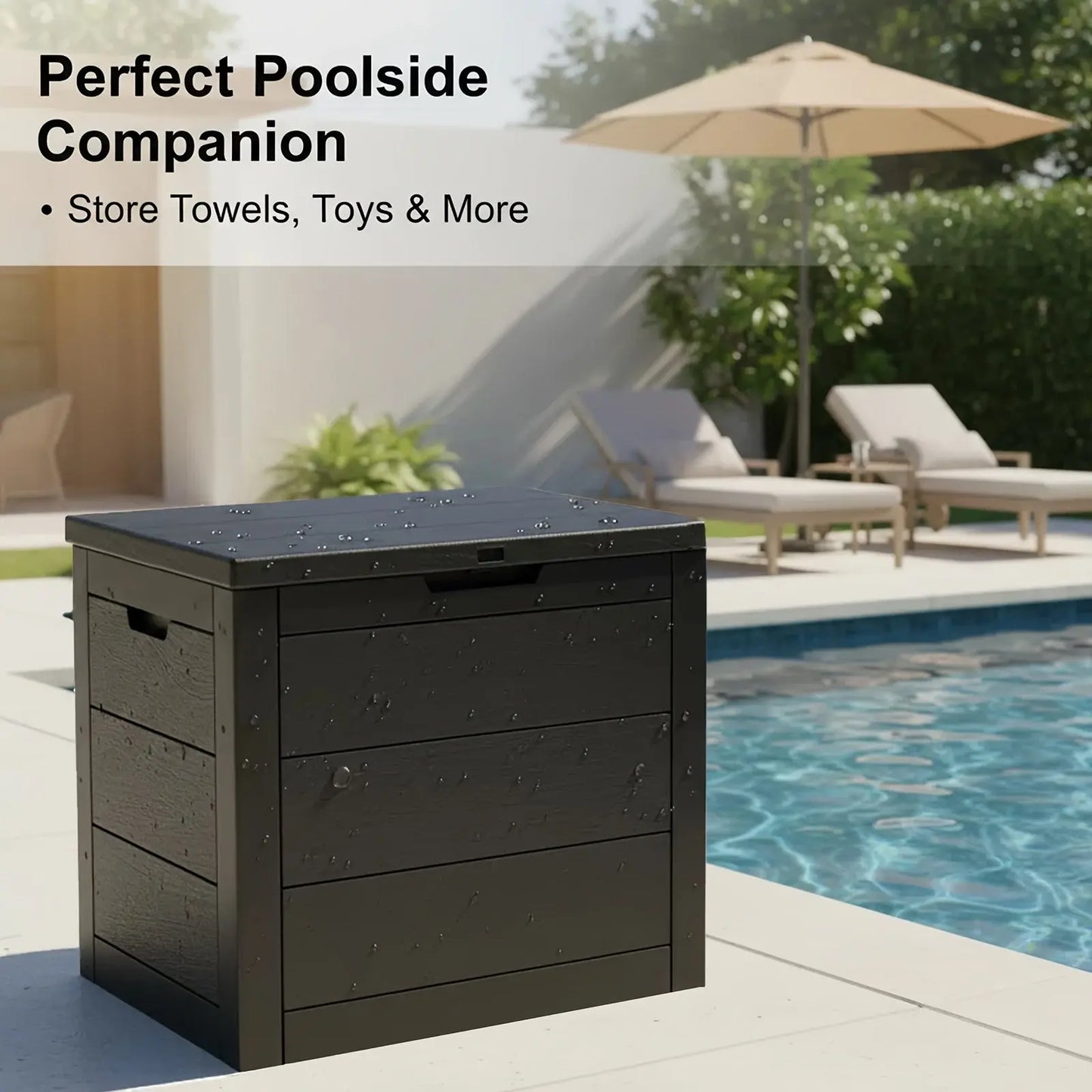 Outdoor Storage Box with a 35-Gallon Capacity