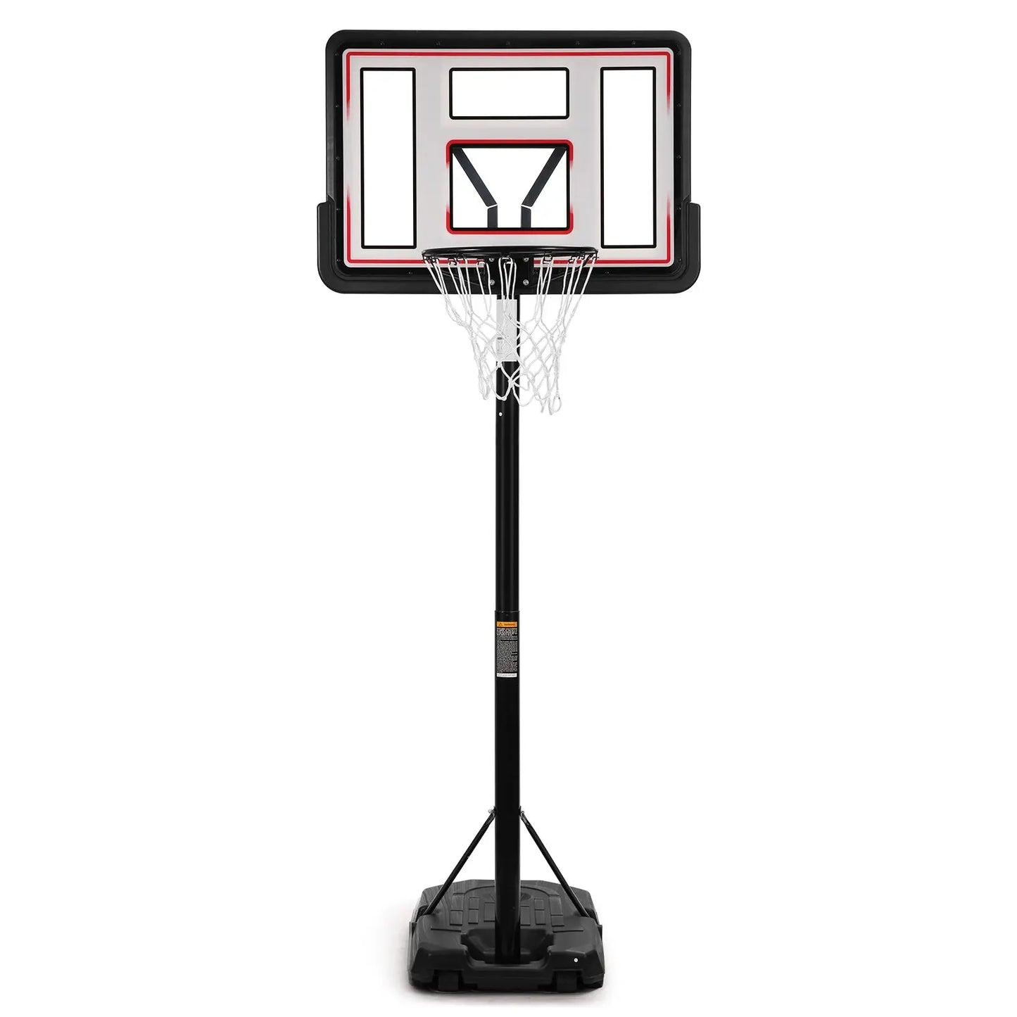 44" Basketball Hoop Adjustable Height 6.56'-10' Goal Durable Outdoor Portable Basketball System(Teens/Adults)