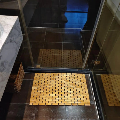 Bath Mat Rayon Derived from Bamboo 15.7X 23.6 Inches, Non Slip and Foldable Floor Shower Bath Mat for Bathroom, Bathtub, Shower, Sauna, Hot Tub