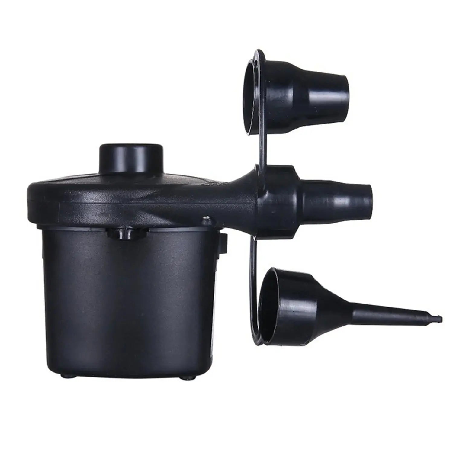 Electric Air Pump Air Mattress Portable Pump for Inflatables Couch, Pool Floats, Blow up Pool Raft Bed Boat Toy, Quick-Fill AC Inflator Deflator with 3 Nozzles, One Size, Black