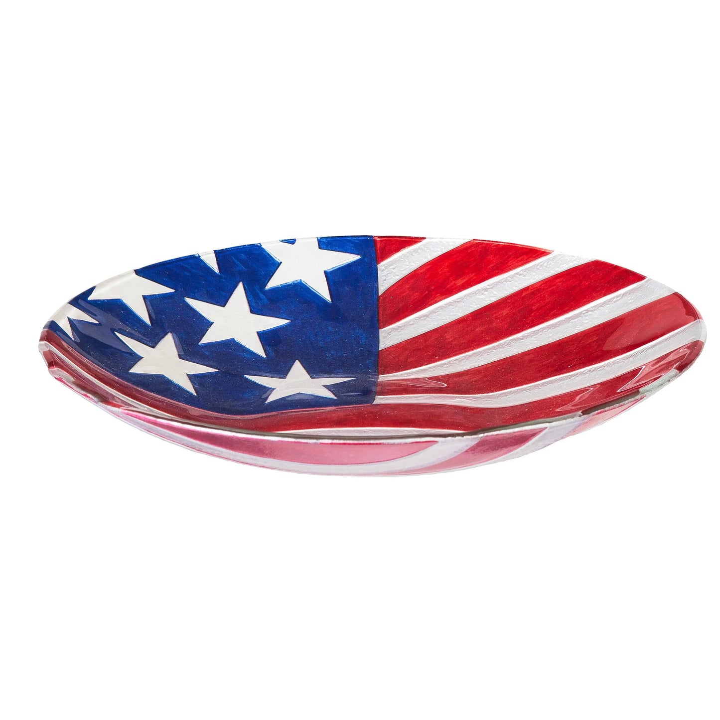 American Classic Birdbath, American Flag, 18" EG Collective