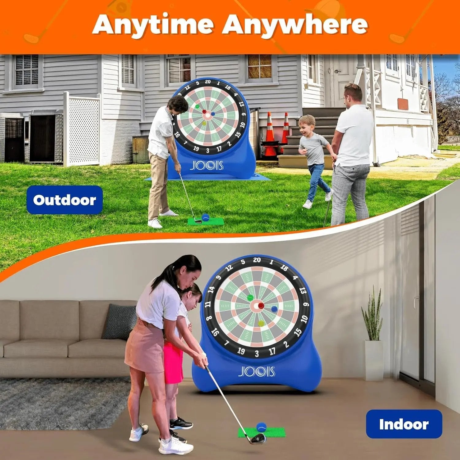 Get Ready for Fun! 🎉🏌️‍♂️ 6.5Ft Inflatable Golf Dart Board - 20+ Games Included! Perfect for Family Parties & Backyard Fun! 🏡🎯