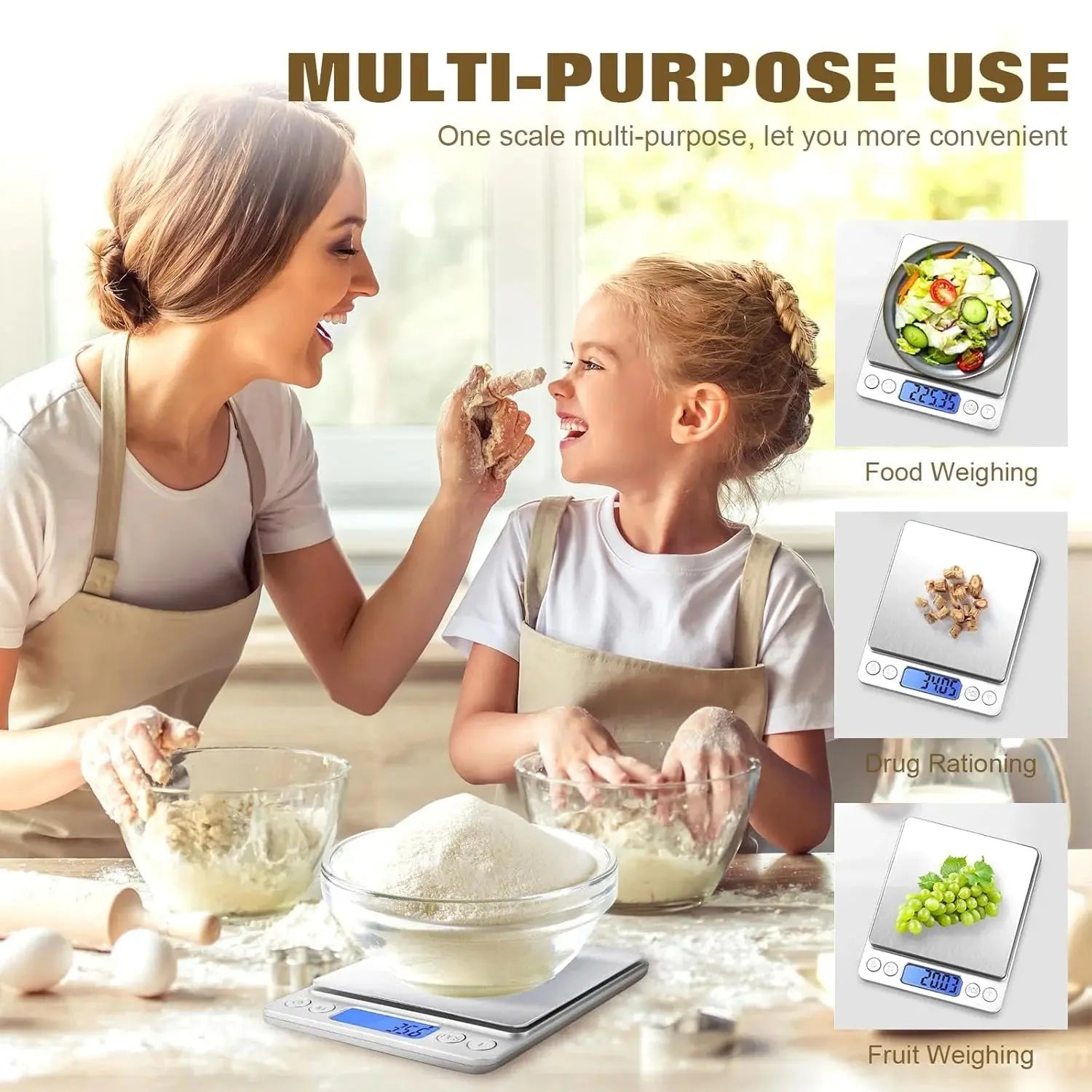 Food Scale with Grams and Oz, Multifunction Kitchen Scale for Food - Small Kitchen Appliances