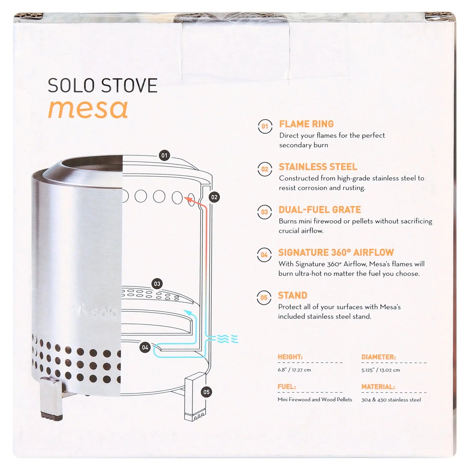 Mesa 5&quot; Tabletop Firepit, Metal