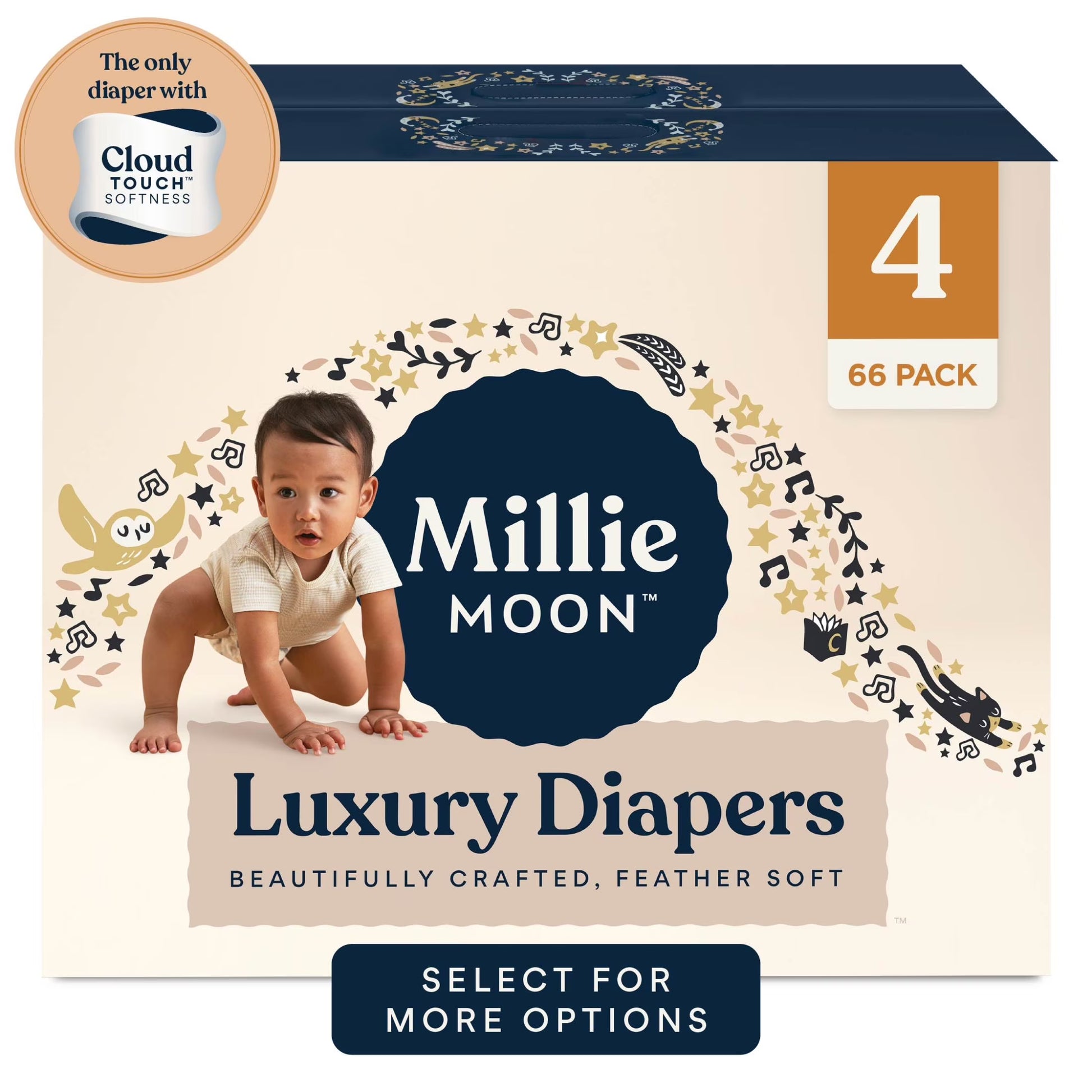 Experience Unmatched Softness and Leak Protection with Millie Moon Luxury Size 1 Diapers - 100 Count for Ultimate Baby Comfort!